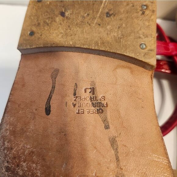 K.JACQUES St. Tropez "PICON" Red Patent Leather Thong Sandals sz.8/38 Ret.$270 - Picture 12 of 12